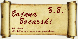 Bojana Bočarski vizit kartica